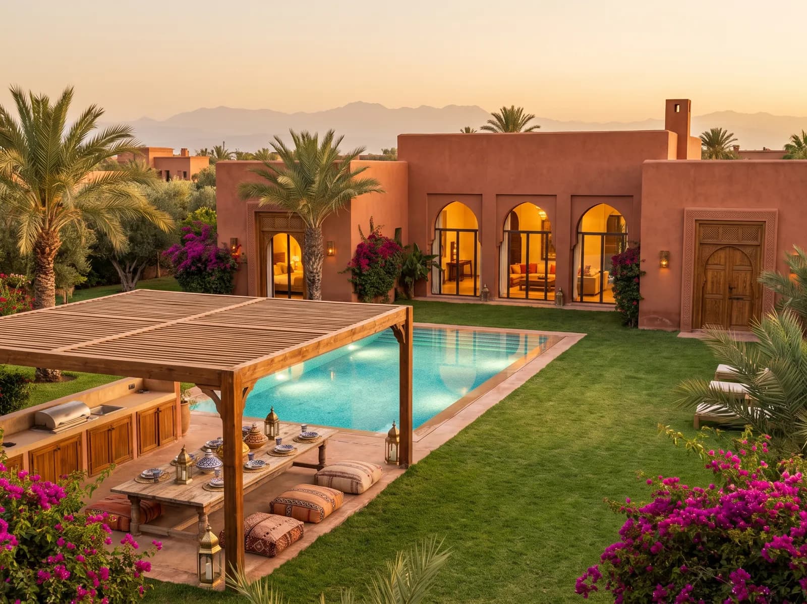 Villa Familiale 4 Ch — location villa Marrakech